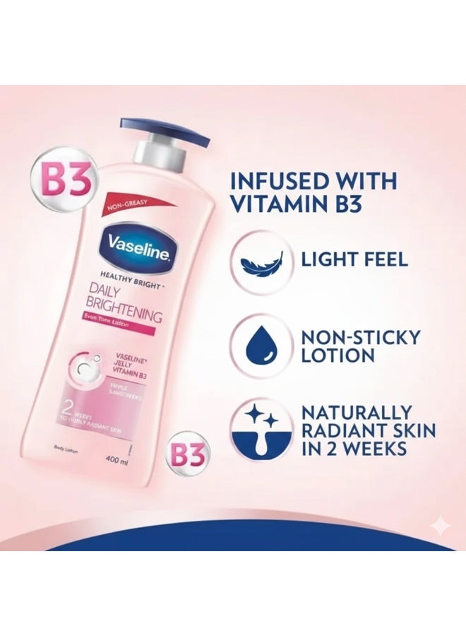 Vaseline Essential Even Tone Daily Brightening Body Lotion 400ml - Image 3